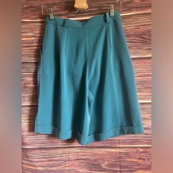 Ogun Turquoise High-Rise Shorts. Size Small/Medium. - Picture 2 of 5